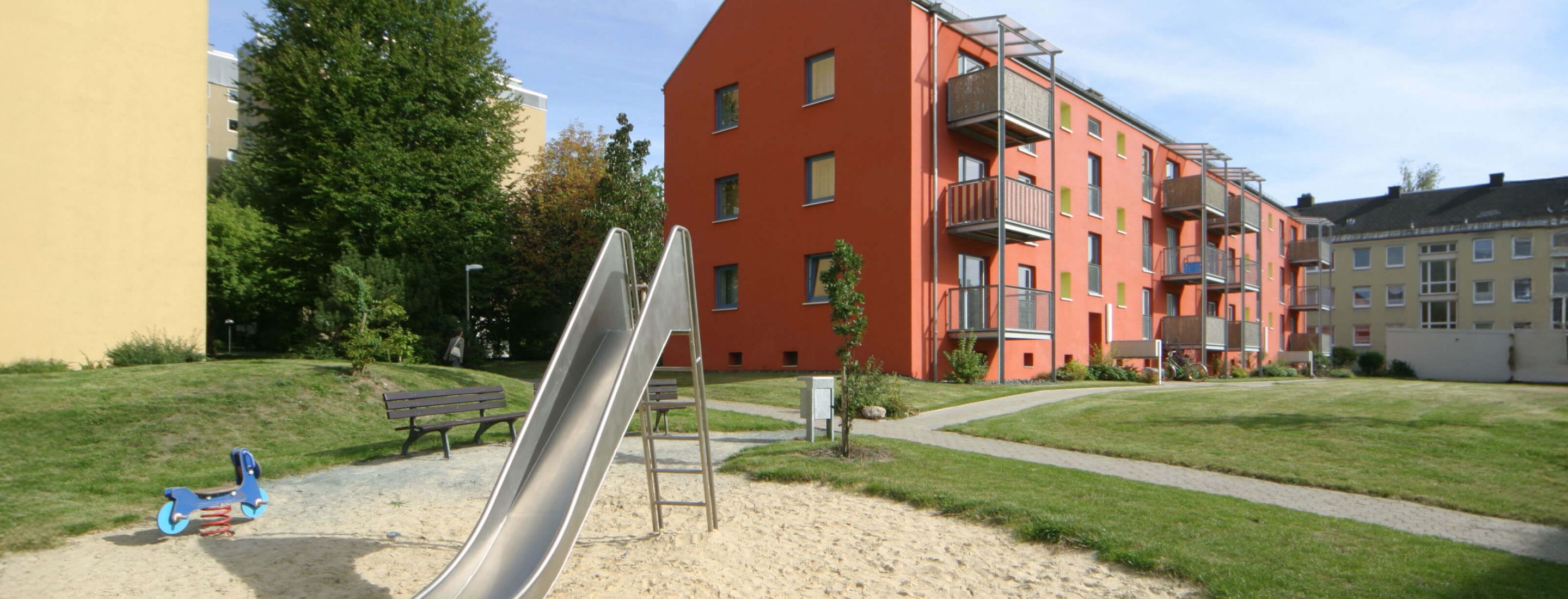 Familienfreundliche Wohnanlagen der BG Hof